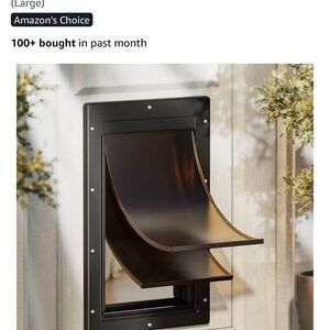 Black Dog Door with Flap